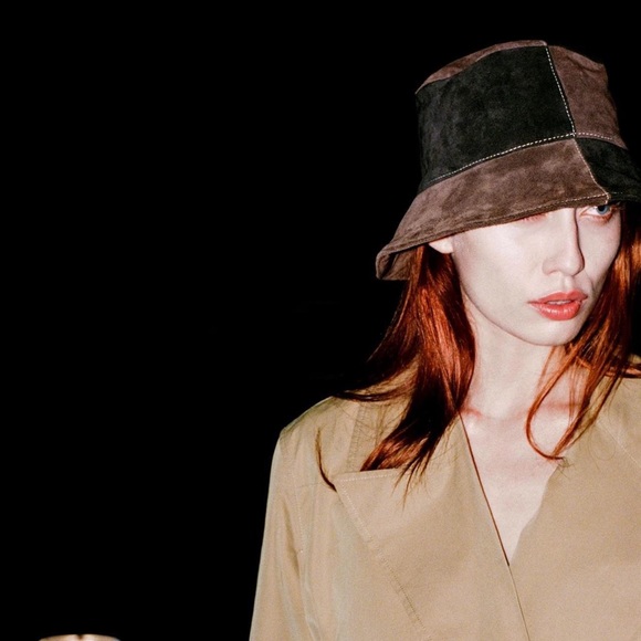 COCOBUNNY Collections brown suede bucket hat - Picture 6 of 9
